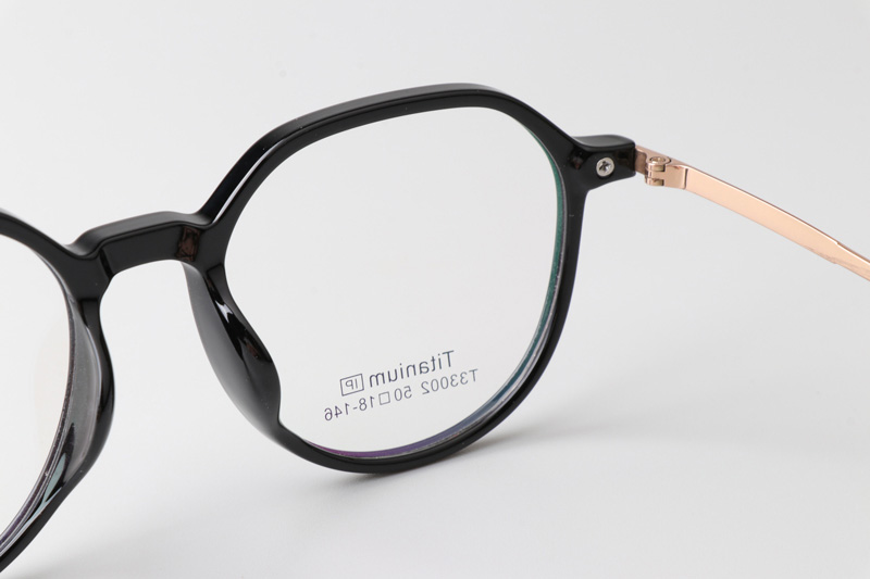 TT33002 Eyeglasses Black Rose Gold