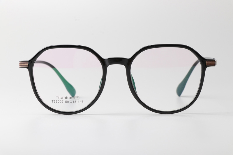 TT33002 Eyeglasses Black Rose Gold