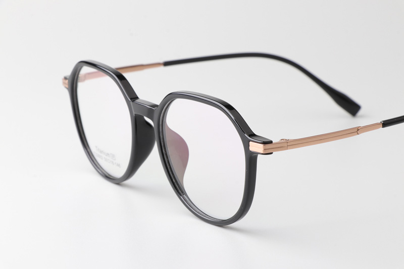 TT33002 Eyeglasses Black Rose Gold