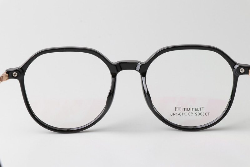 TT33002 Eyeglasses Black Rose Gold
