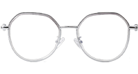 TT37006 Eyeglasses Transparent Gray Silver