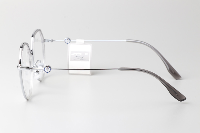 TT37006 Eyeglasses Transparent Gray Silver