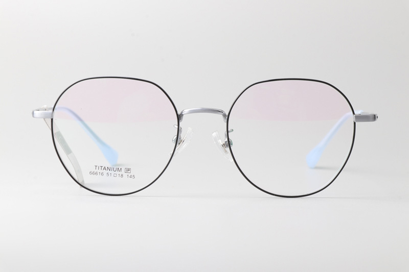 TT66616 Eyeglasses Black Silver