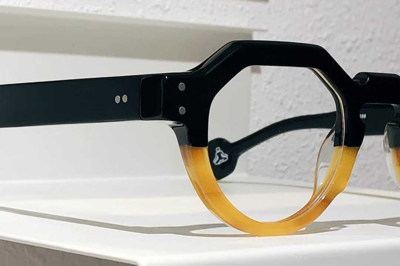 Take It Easy Eyeglasses Black Yellow
