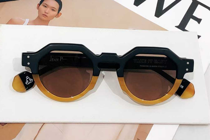 Take It Easy Sunglasses Black Yellow Brown