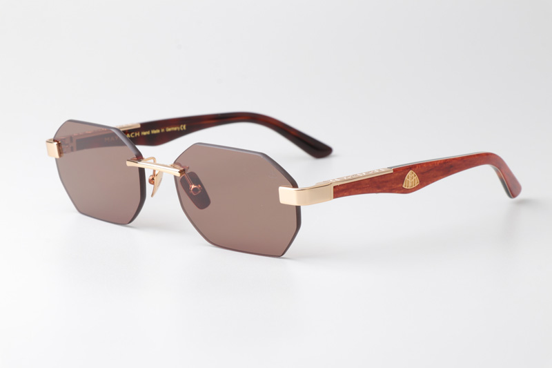 The Aman Sunglasses Gold Red Brown