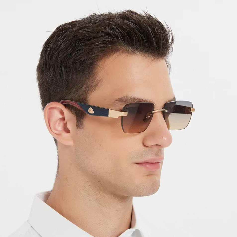 The Arntml I Sunglasses Gold Brown Gradient Brown