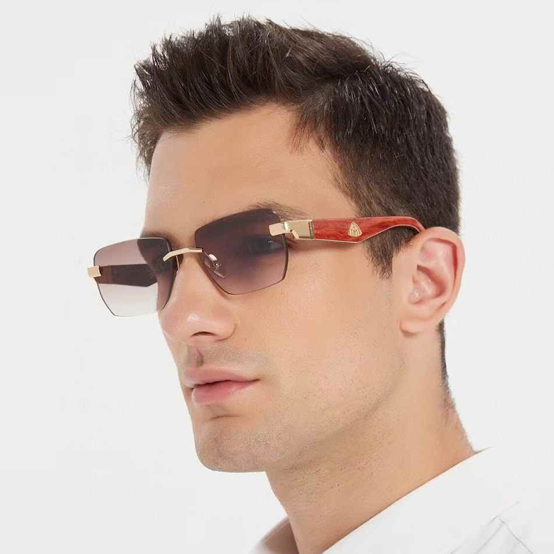 The Arntml I Sunglasses Gold Red Gradient Brown