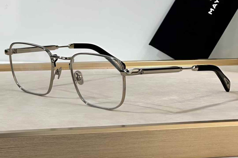 The Aro I Eyeglasses Silver Black