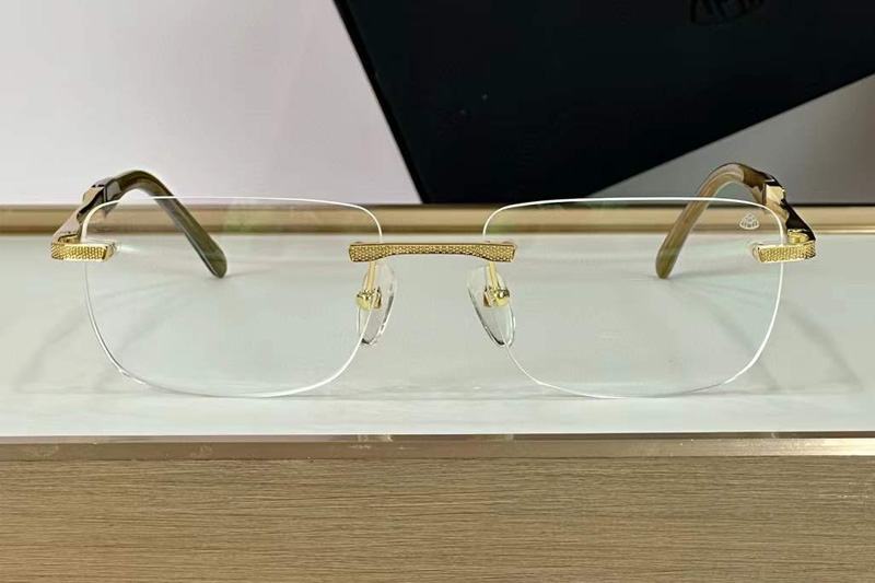 The Conquest Eyeglasses Gold Brown