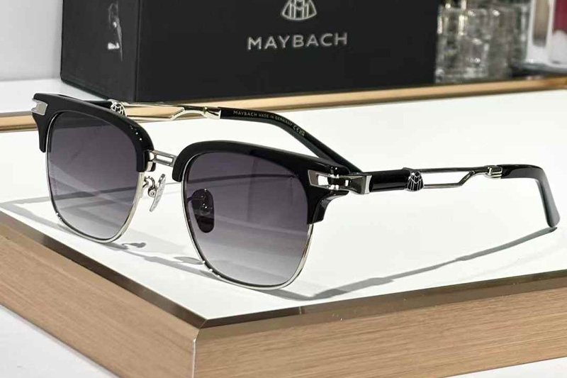 The Dean Sunglasses Black Silver Gradient Gray