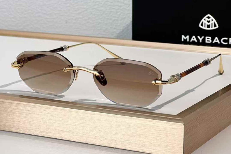 The Den Sunglasses Gold Gradient Brown