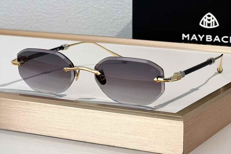 The Den Sunglasses Gold Gradient Gray
