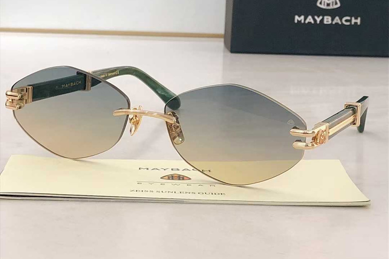 The Ducer I Sunglasses Gold Green Gradient Gray