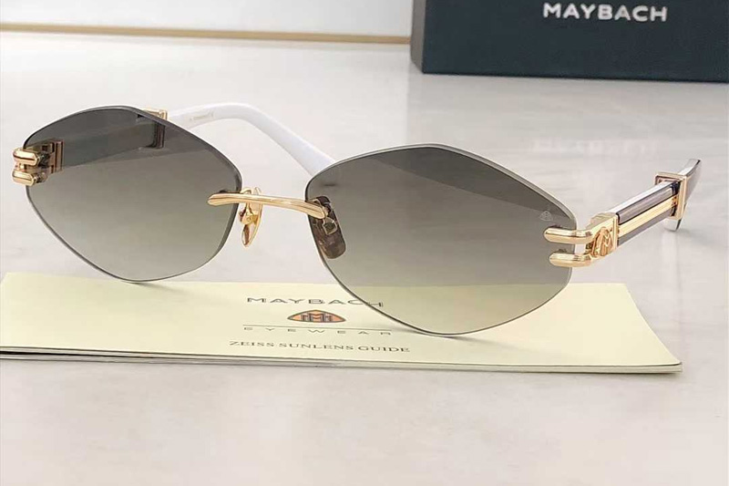 The Ducer I Sunglasses Gold White Gradient Gray