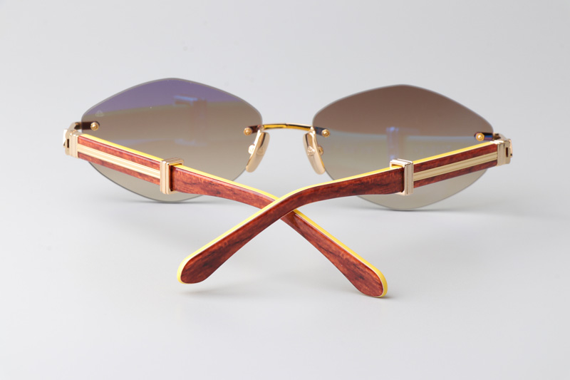 The Ducer I Sunglasses Gold Yellow Gradient Brown