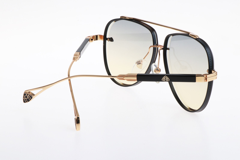 The Gen II Sunglasses Black Gold Gradient Gray