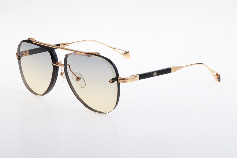 The Gen II Sunglasses Black Gold Gradient Gray