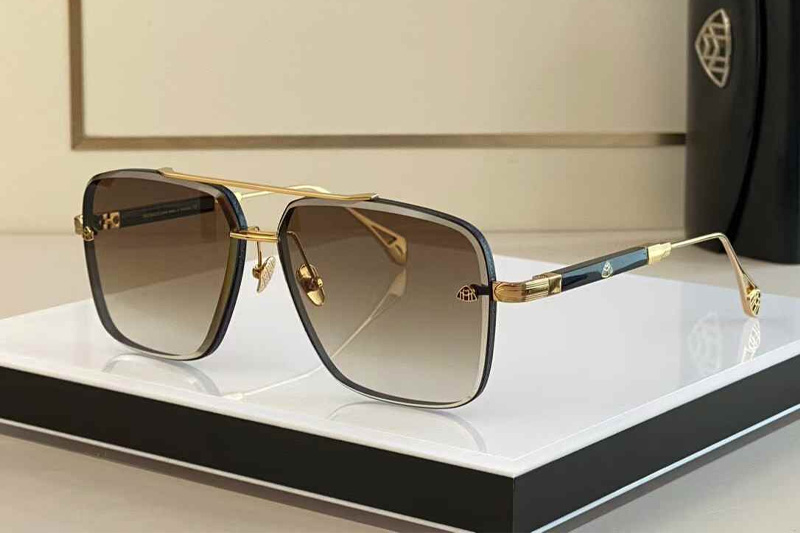 The Gen I Sunglasses Black Gold Gradient Brown