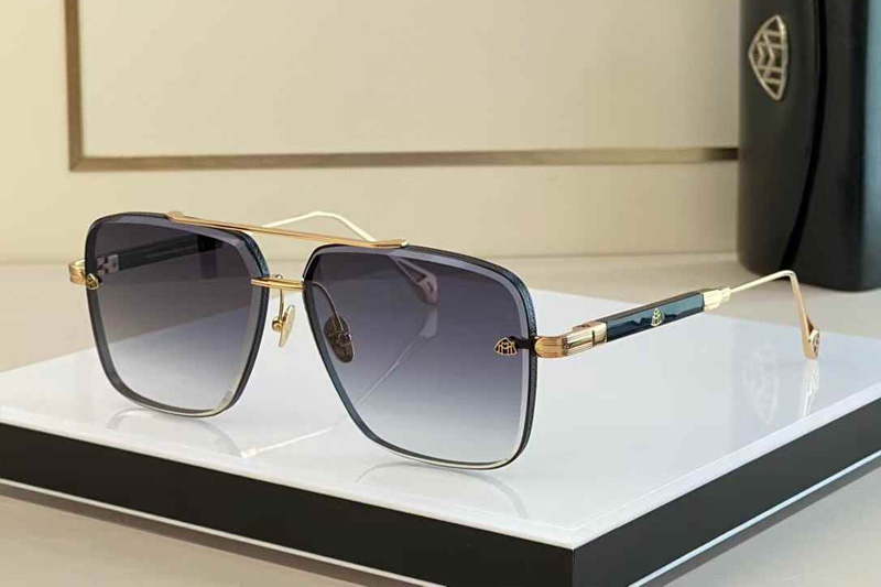 The Gen I Sunglasses Black Gold Gradient Gray
