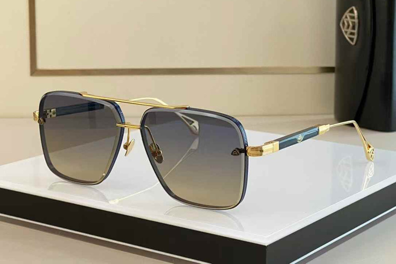 The Gen I Sunglasses Blue Gold Gradient Gray