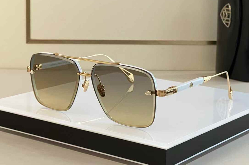 The Gen I Sunglasses White Gold Gradient Brown