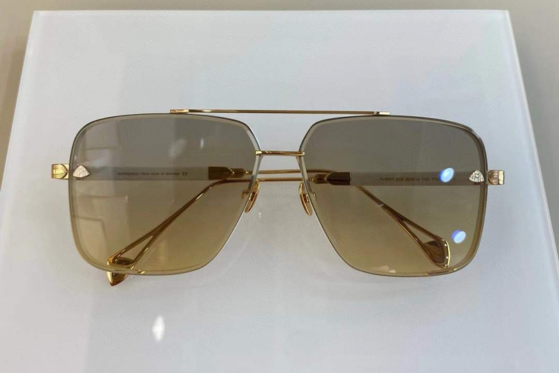 The Gen I Sunglasses White Gold Gradient Brown