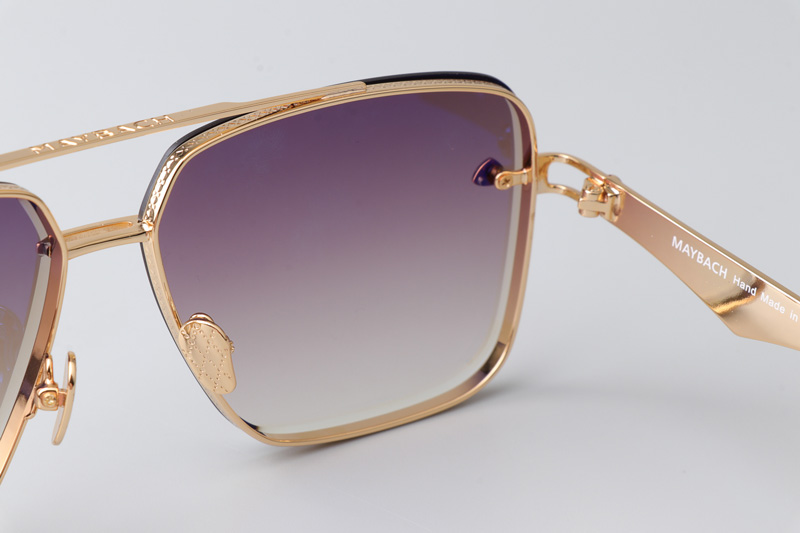 The Haly Sunglasses Gold Gradient Brown