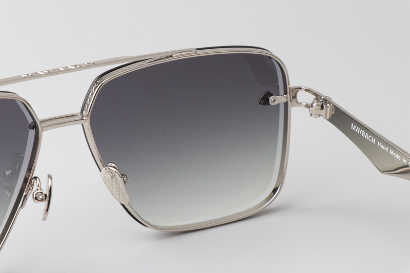 The Haly Sunglasses Silver Gradient Blue