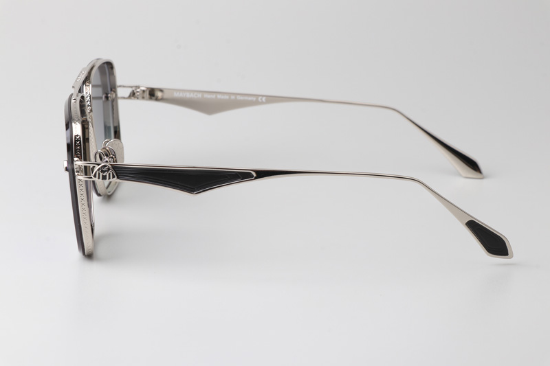 The Haly Sunglasses Silver Gradient Blue