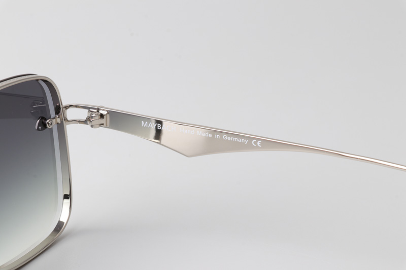 The Haly Sunglasses Silver Gradient Blue