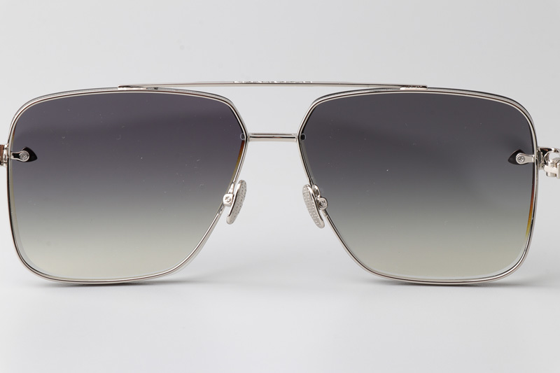 The Haly Sunglasses Silver Gradient Blue