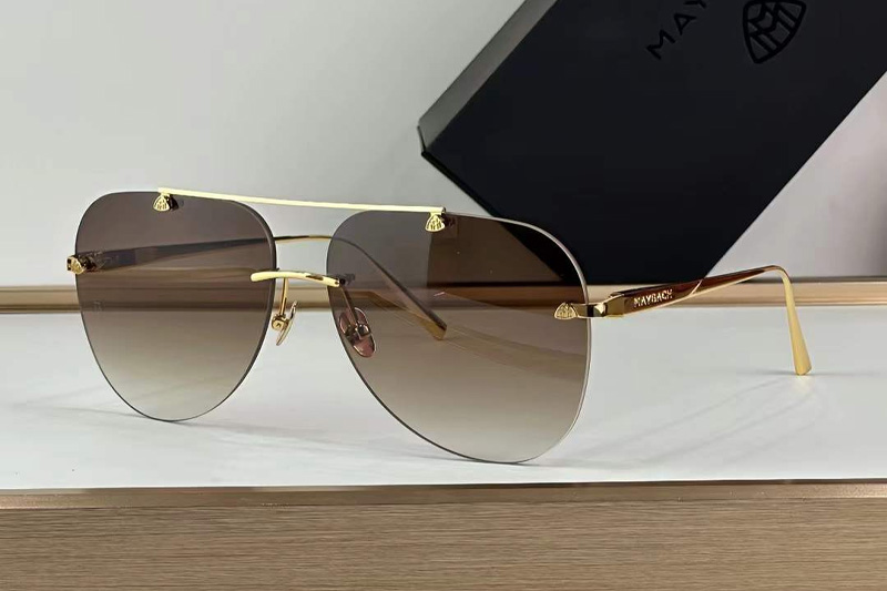 The Horizon I Sunglasses Gold Gradient Brown