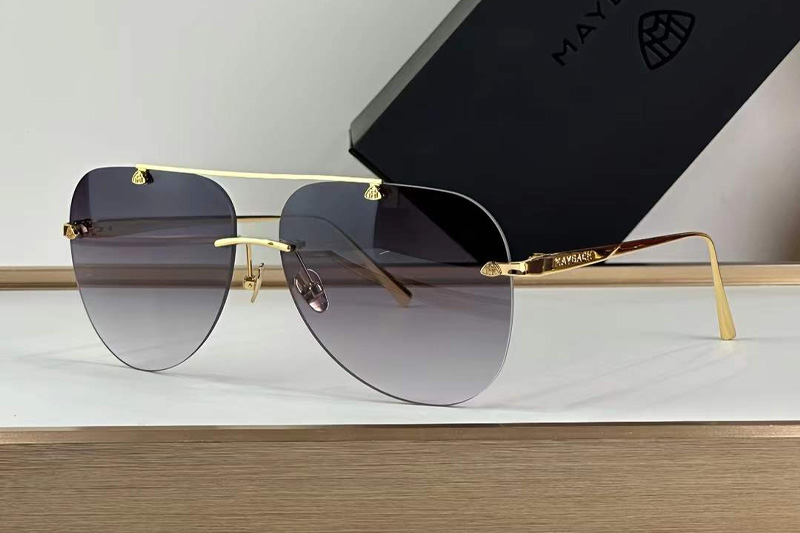 The Horizon I Sunglasses Gold Gradient Gray