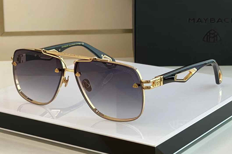 The King II Sunglasses Gold Black Gradient Gray