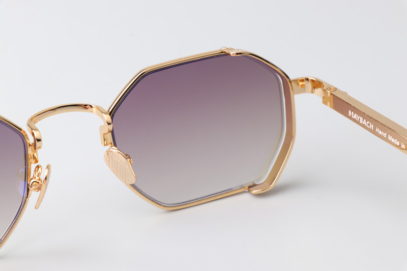 The Loew Sunglasses Gold Gradient Brown