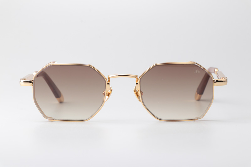 The Loew Sunglasses Gold Gradient Brown