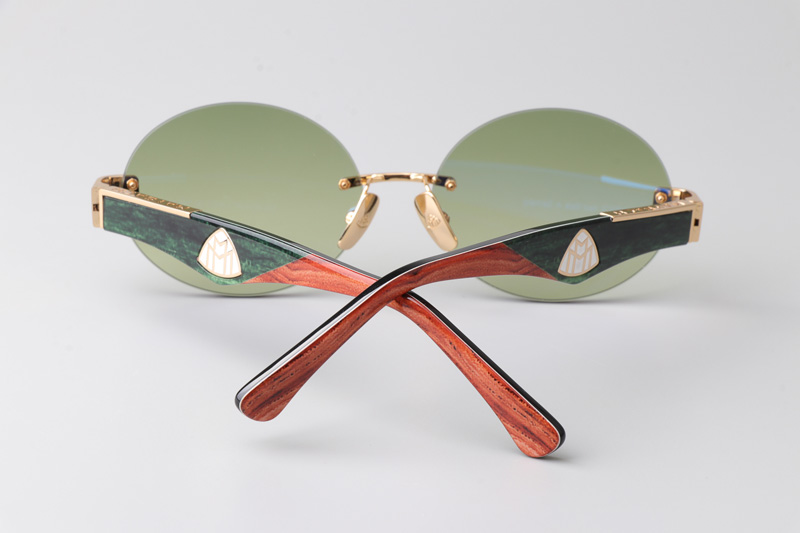 The Magic II Sunglasses Gold Black Gradient Green