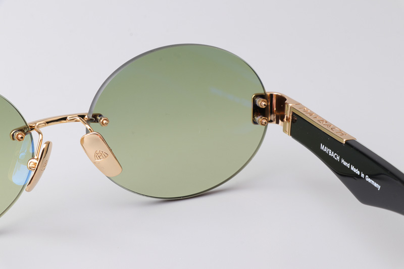 The Magic II Sunglasses Gold Black Gradient Green