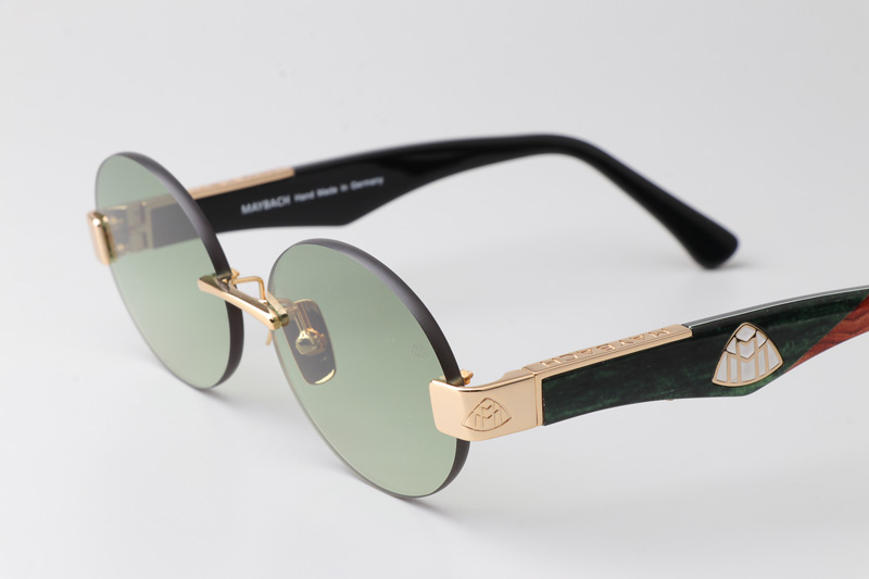 The Magic II Sunglasses Gold Black Gradient Green