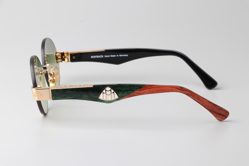 The Magic II Sunglasses Gold Black Gradient Green