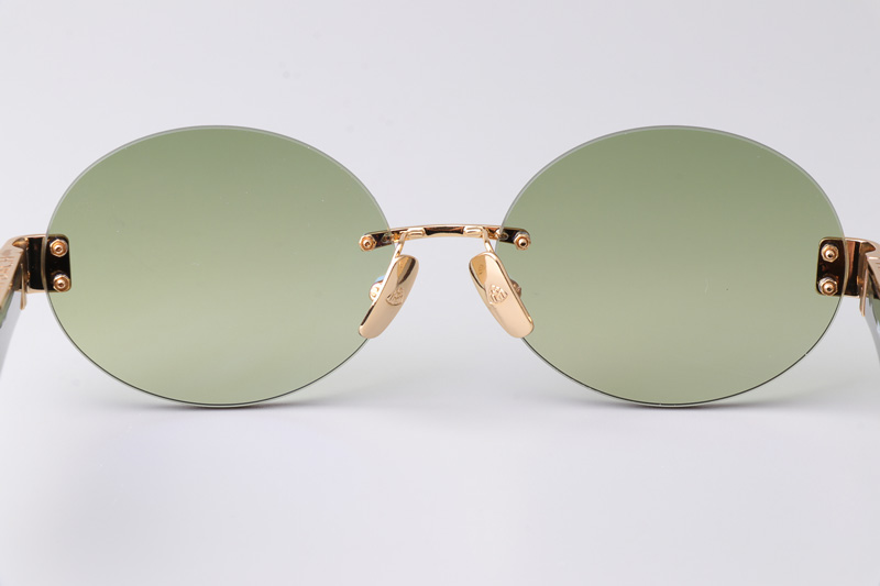 The Magic II Sunglasses Gold Black Gradient Green
