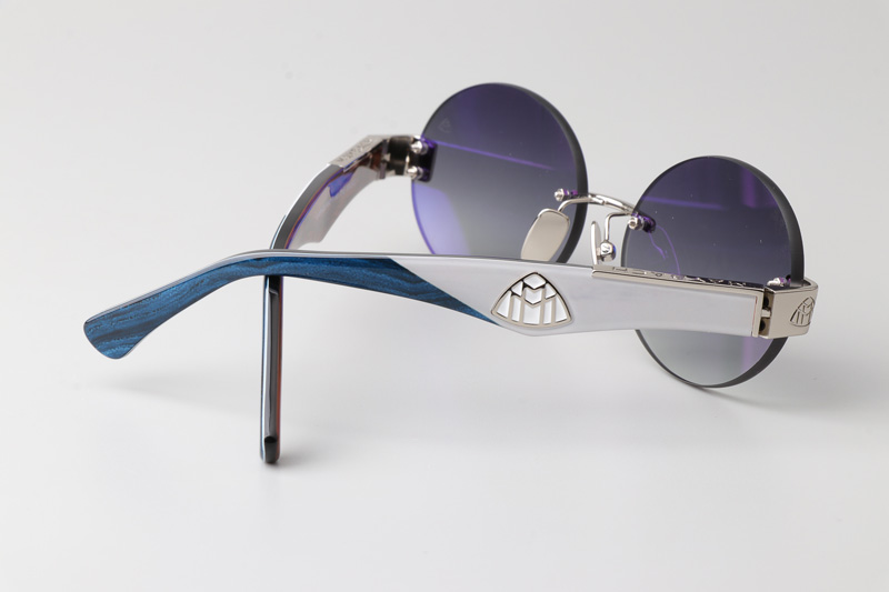 The Magic II Sunglasses Silver Gray Gradient Gray