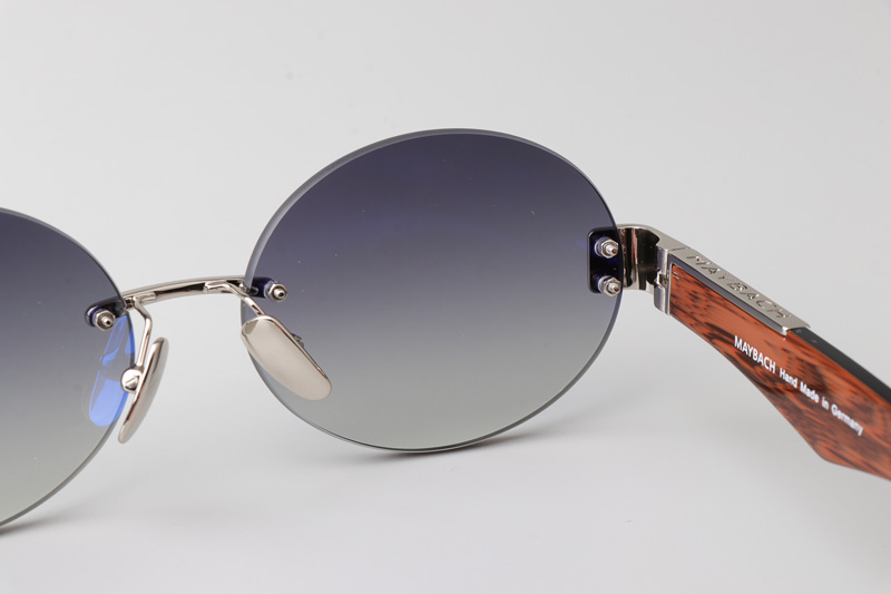 The Magic II Sunglasses Silver Gray Gradient Gray