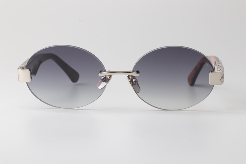 The Magic II Sunglasses Silver Gray Gradient Gray
