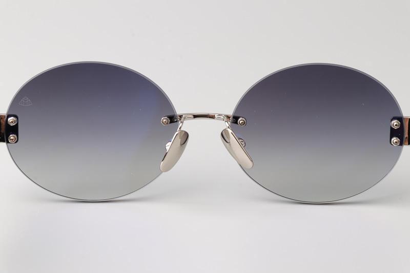 The Magic II Sunglasses Silver Gray Gradient Gray