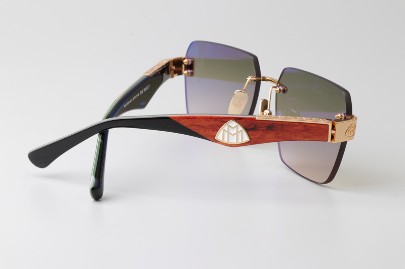 The Magic I Sunglasses Gold Red Gradient Green