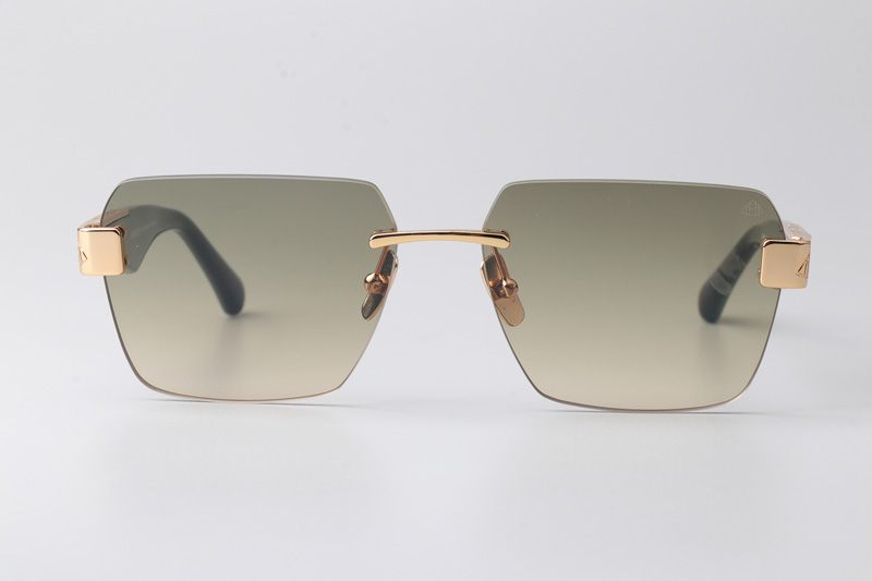 The Magic I Sunglasses Gold Red Gradient Green
