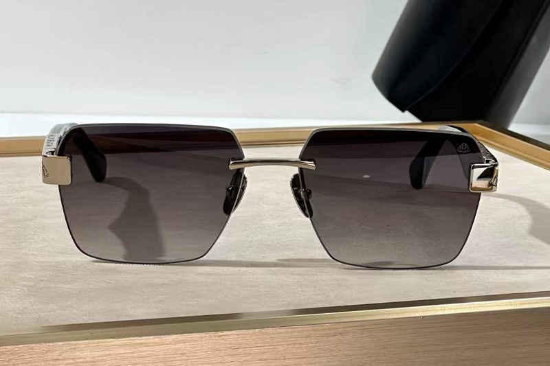 The Magic I Sunglasses Silver Gray Gradient Gray
