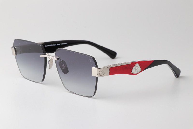 The Magic I Sunglasses Silver Red Gradient Gray